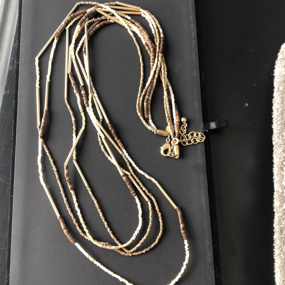 Chico’s multi strand seed bead necklace